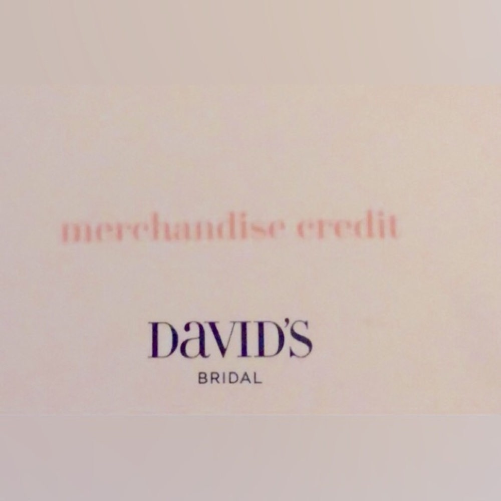 David’s Bridal merchandise credit card